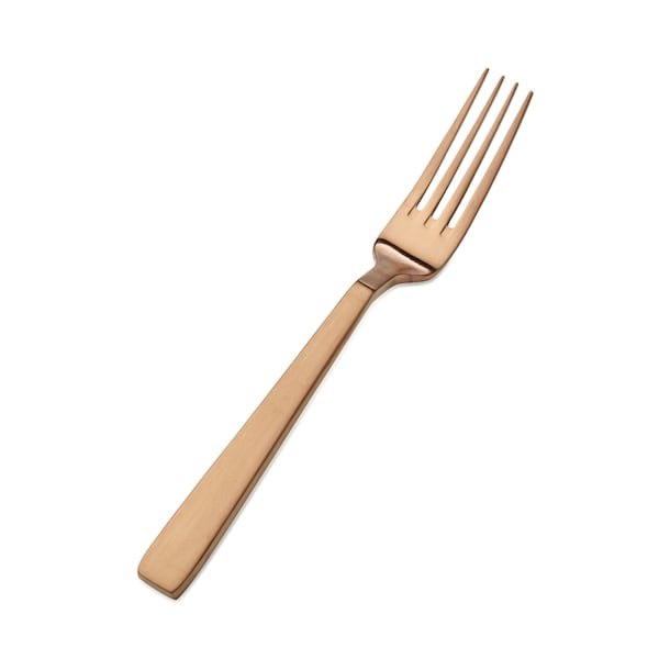 Bon Chef Roman, Dinner Fork, Euro, Matte Finish, 18/10, 8.13" - Rose Gold Matte , set of 12 S3706RGM - main